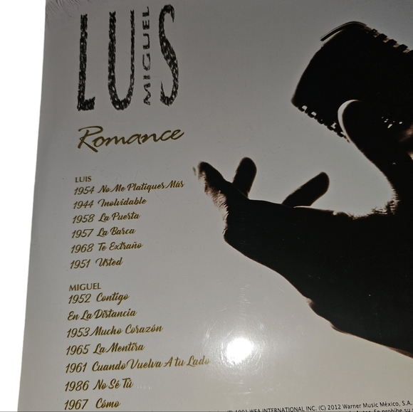 Luis Miguel ‎– Romance LP Vinyl Record - Picture 3 of 3